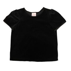 Hanna Andersson Holiday Black Velvet Top | Size Girls 140 cm (Size 10)